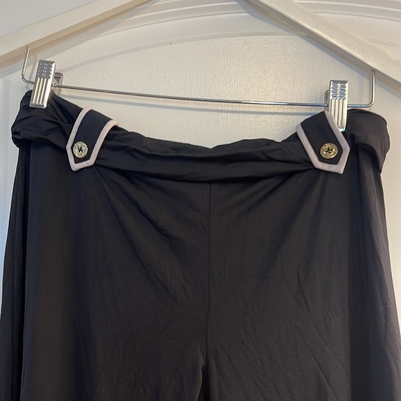 Bleu Rod Beattie size small black full leg height waist sailor button pants - Picture 2 of 3